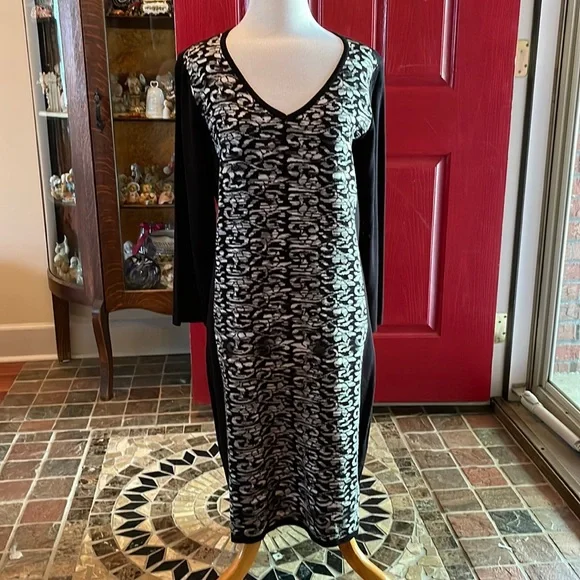 Apt. 9 | Dresses | Black And White Sweater Dress | Poshmark